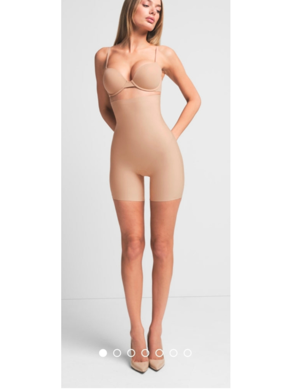 NWT SKIMS Body Core Sculpt High-Waisted Shapewear Short in Beige, Size XL